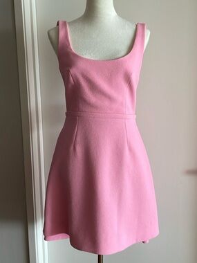 Emilia Wickstead Marissa Crepe Backless Pink Mini Dress UK 10 / US 6